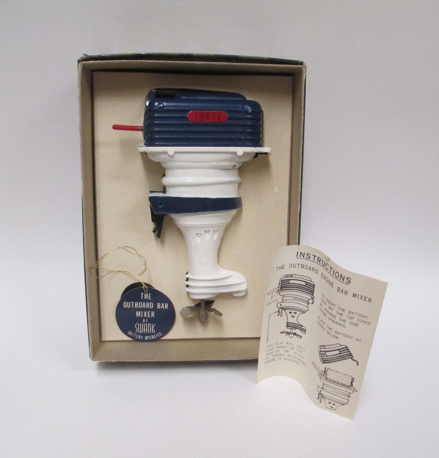 Vintage Outboard Bar Mixer by Swank, 1960s Boat Motor Drink Mixer, Battery  Operated Barware, 1098-2501 Orig Box and Instructions -  Norway