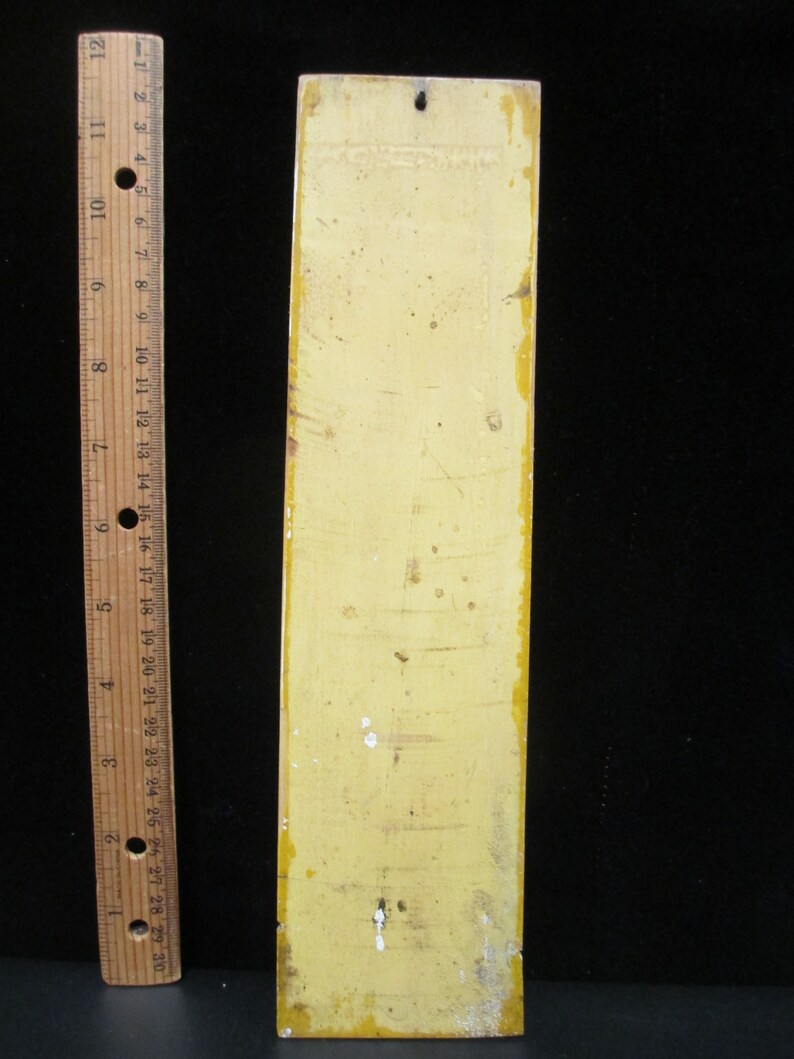 11.5 tall Vintage Holmes Hybrids Thermometer on Wood Illinois Seed Corn Advertising Farm Collectible Memorabilia