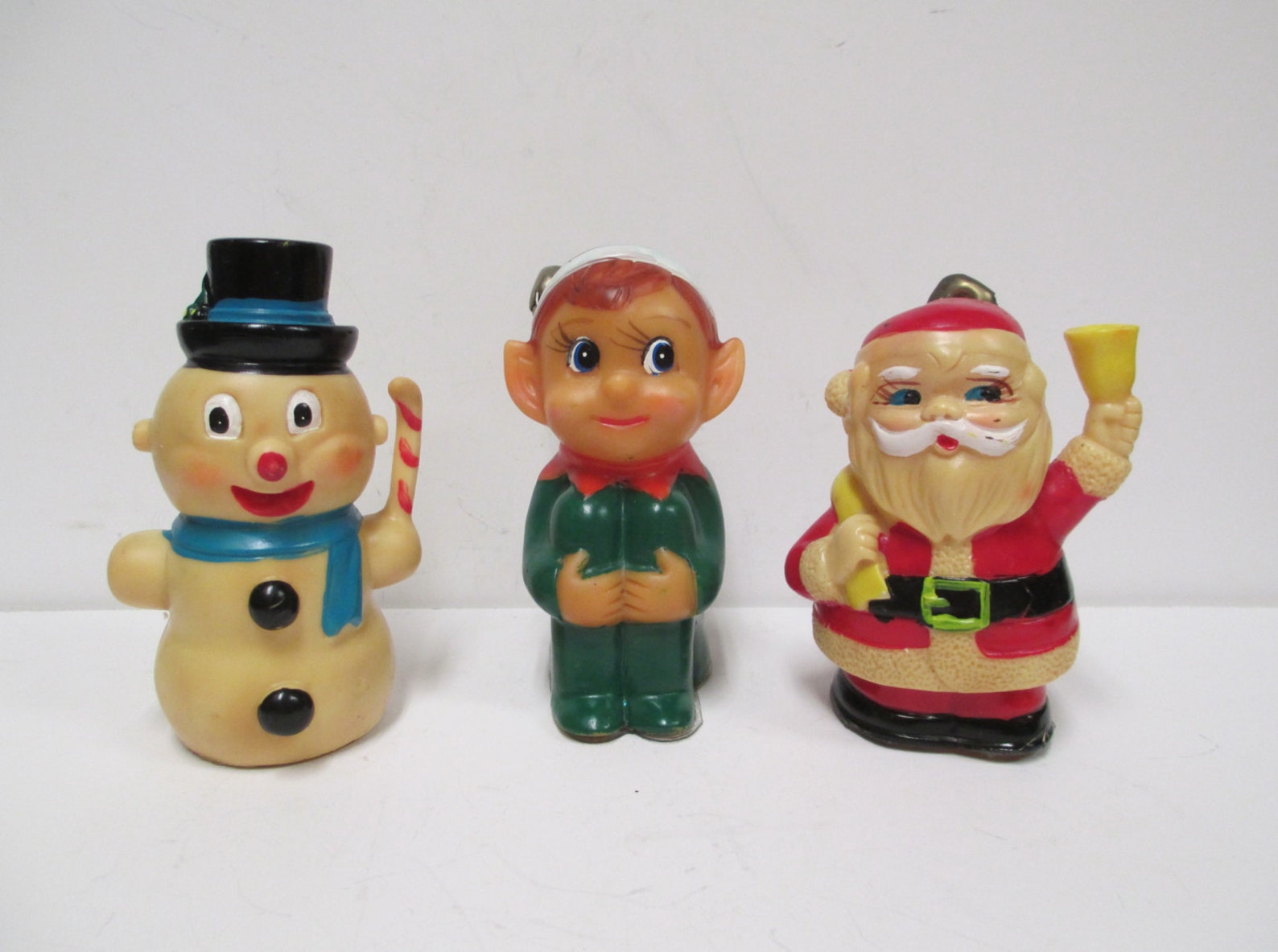 3 Vintage Wind Up Christmas Toys Dancing Rubber Etsy