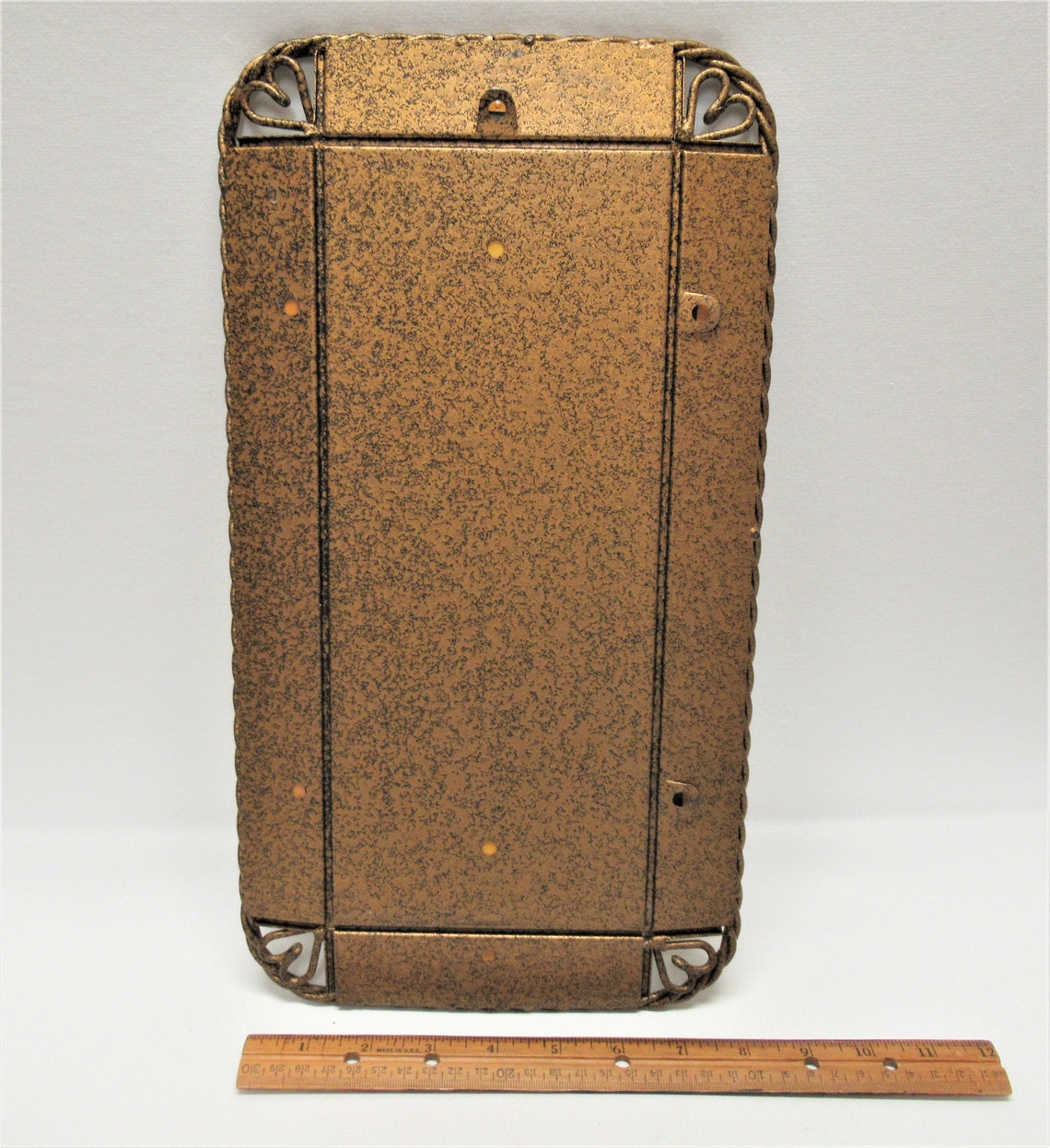 Vintage Twisted Metal Rope Brass Tone Mirror 1980s Vanity Etsy