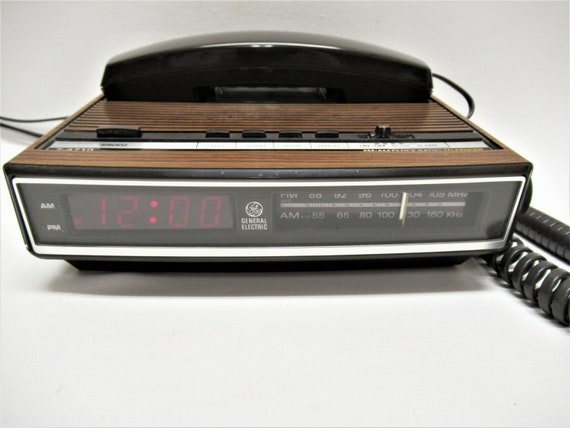Vintage Brown Clock Radio Telephone1980s AM/FM General | Etsy