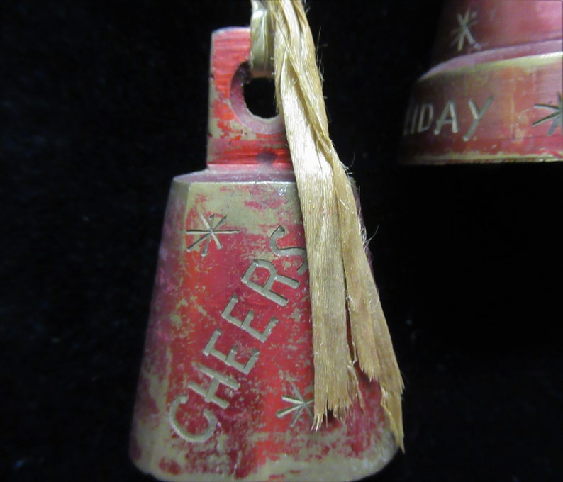 4 Vintage Brass Christmas Bells of India Lot of Etched Bells Etsy
