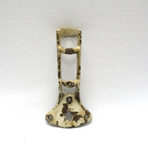 Vintage Cast Iron Flag Pole Holder, Has a STAR on the Bottom...Primitive, CHIPPY and Very Heavy, 8&quot; long