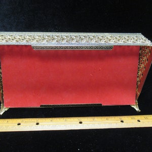 Boîte à Mouchoirs Vintage Ransburg – Hollywood Glamour – Or – Bois – USA