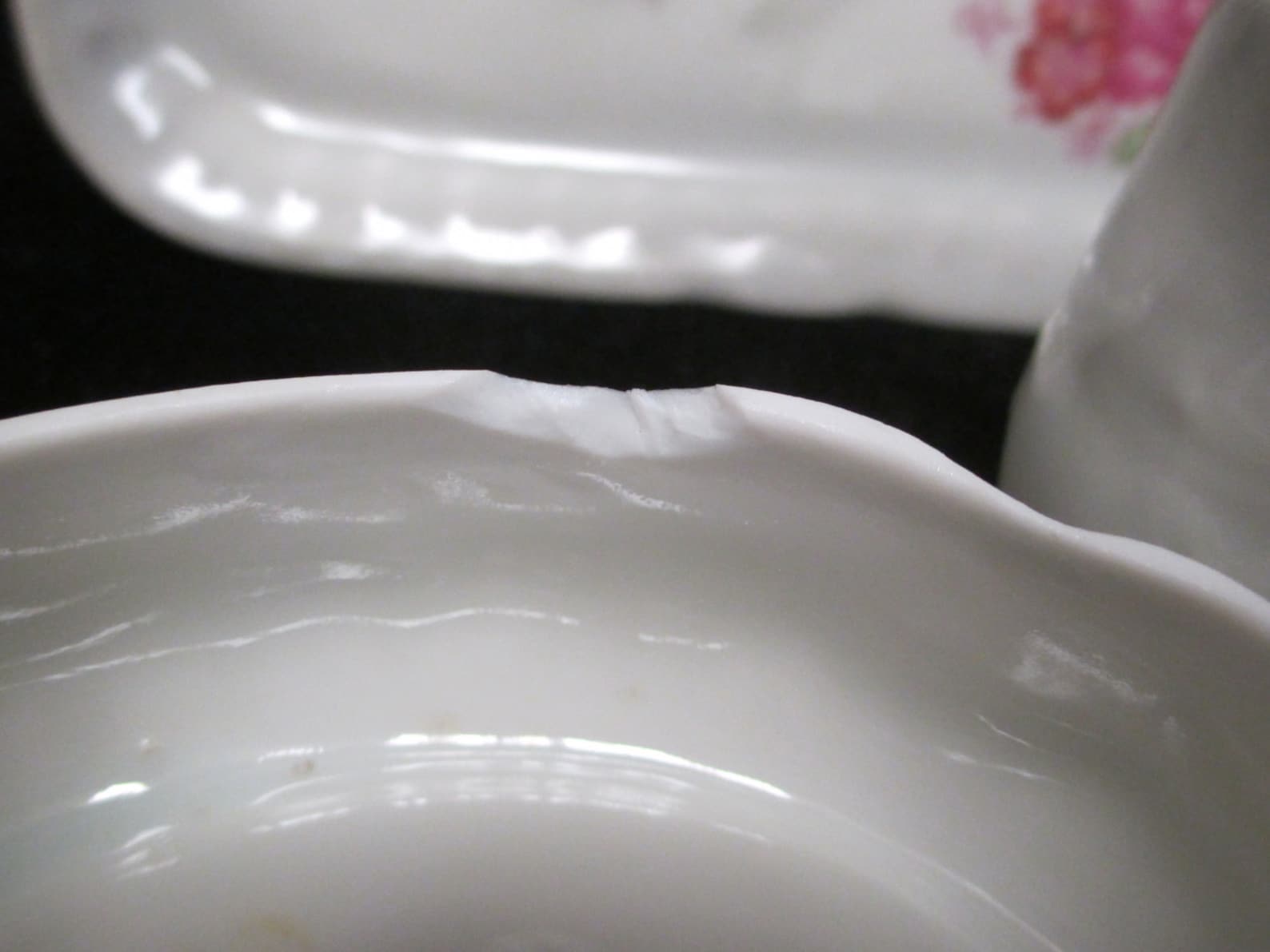 Vintage Porcelain Vanity Set Tray With 3 Trinket or Jewelry Etsy