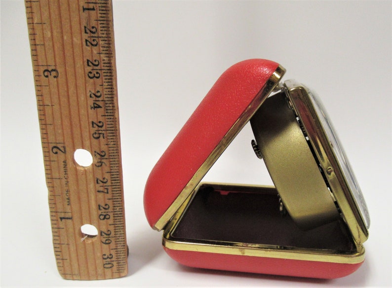 Vintage Red Kmart Travel Alarm Clock Made in Germany 2 Tone Etsy