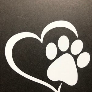 Custom decal, Window cling, vinyl decal, car window decal, removable, pet love, cat decal, dog decal, pawprint, paw