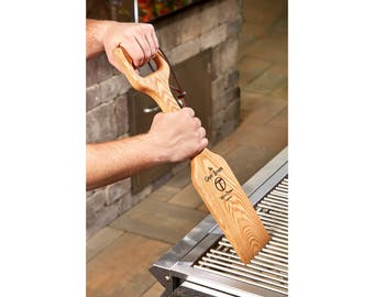 Charware Classic Grill Scraper Smoked Pine Premium Non-Bristle Wooden Grill Cleaner Non-Wire BBQ Brush Premium 100% Pine 17 Cleaning Brush Wooden Grill Paddle Tool with Bottle Opener Charware Classic Grill Scraper Smoked Pine Premium Non-Bristle Wooden Grill Cleaner Non-Wire BBQ Brush Premium 100% Pine 17 Cleaning Brush Wooden Grill Paddle Tool with Bottle Opener