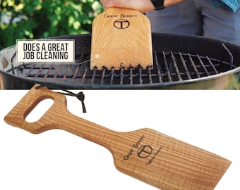 Great Scrape Woody Shovel - The Ultimate BBQ Cleaning Tool - Custom Forming Wooden BBQ Cleaning Tool