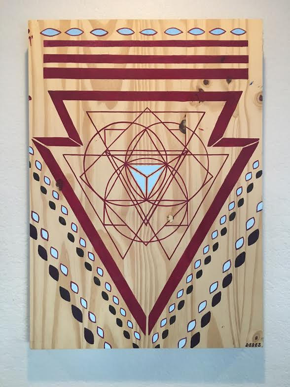 Watercolor on wood Tripod of life Etsy