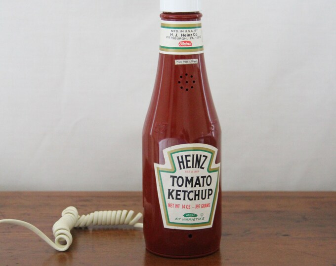 Vintage 1980s Heinz Tomato Ketchup Bottle Telephone // Novelty Etsy