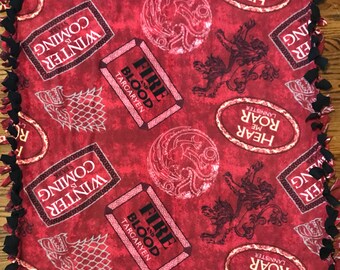 Game Of Thrones Fleece Tie Blanket