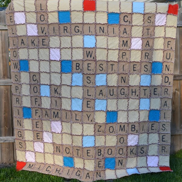 Benutzerdefinierte Scrabble Rag Quilt - f&uuml;r MICHELLE W
