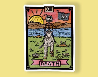 Death Tarot Card Die Cut Vinyl Sticker
