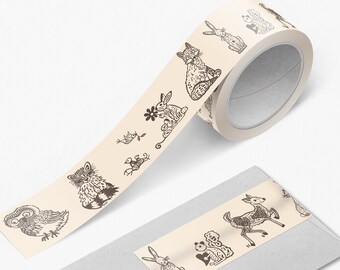 Woodland Animals 1 inch Washi Tape