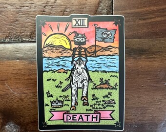 Death Tarot Card Die Cut Vinyl Sticker