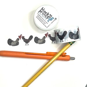 Chicken and Rooster 1 inch Washi Tape image 3