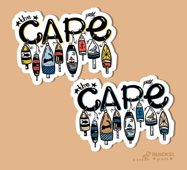 Cape Cod Sticker – Massachusetts Buoy Vinyl Decal, Cape Cod Gift, Beach ...