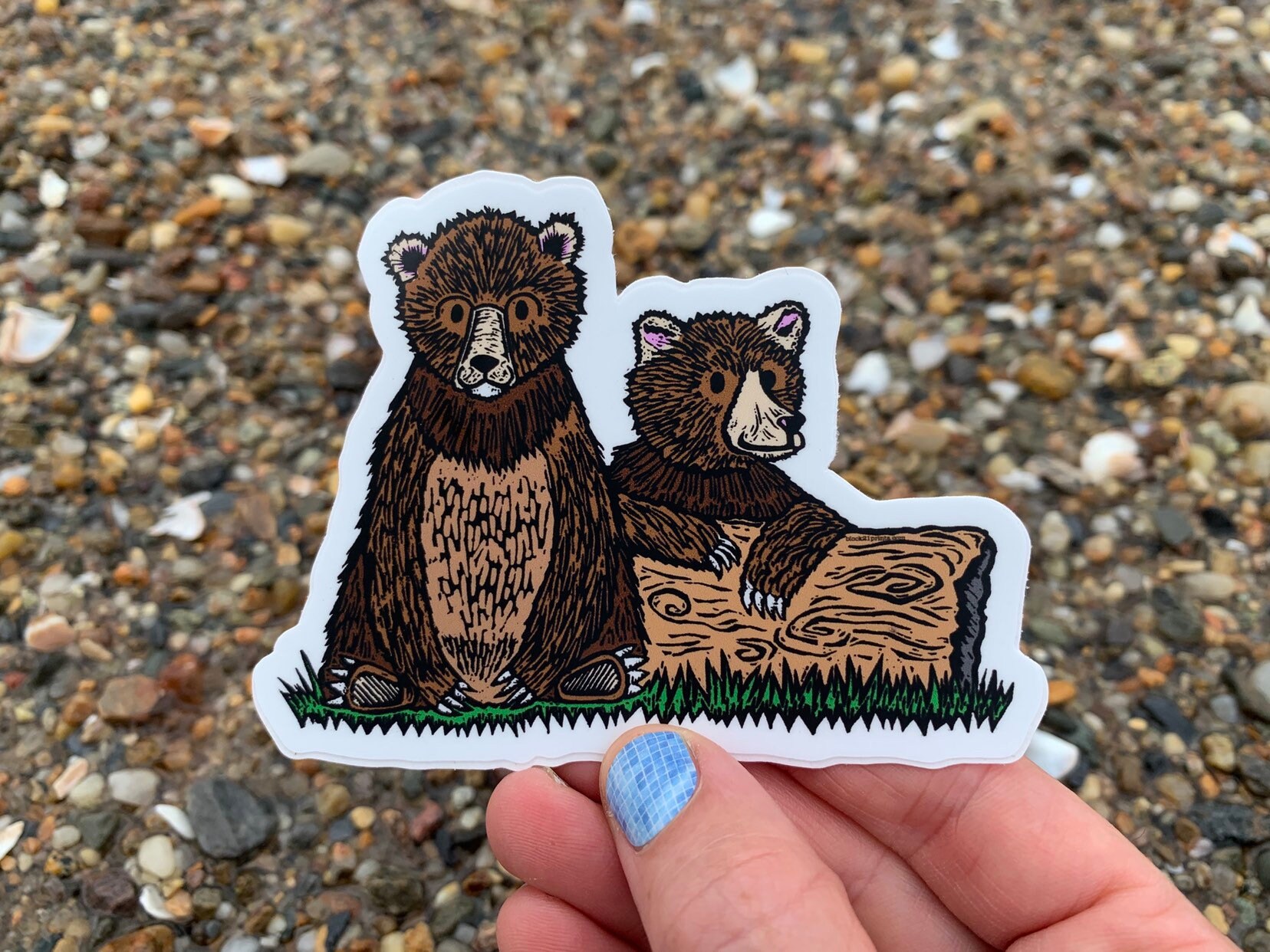 two bears vinyl sticker decal etsy
