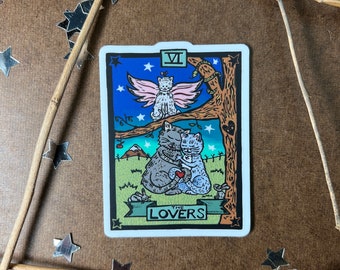 The Lovers Tarot Card Die Cut Vinyl Sticker