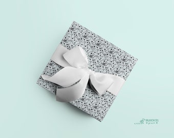 Birds and Stars Fun Wrapping Paper Singles - set of two - gift wrap - fine paper
