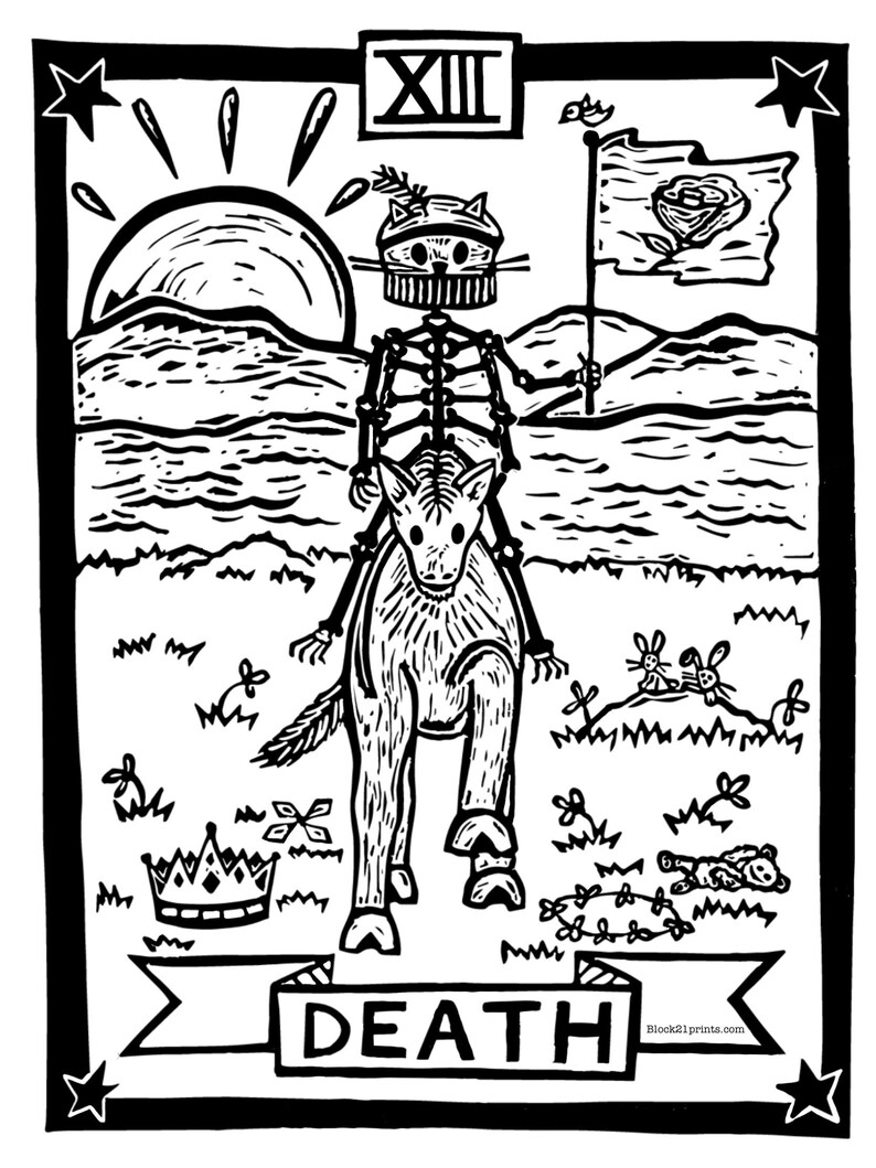 Death Tarot Card Die Cut Vinyl Sticker - Etsy