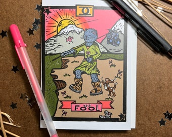 The Fool Tarot Blank Greeting Card 4" X 6"