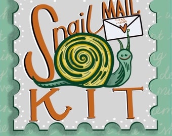 Snail Mail Letter Writing Kit - Be A Nice Human - everything included!