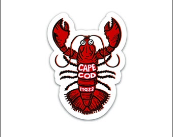 Cape Cod LOBSTER Die-Cut Vinyl Sticker Weather Proof Decal