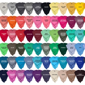 a bunch of different colors of bandannas