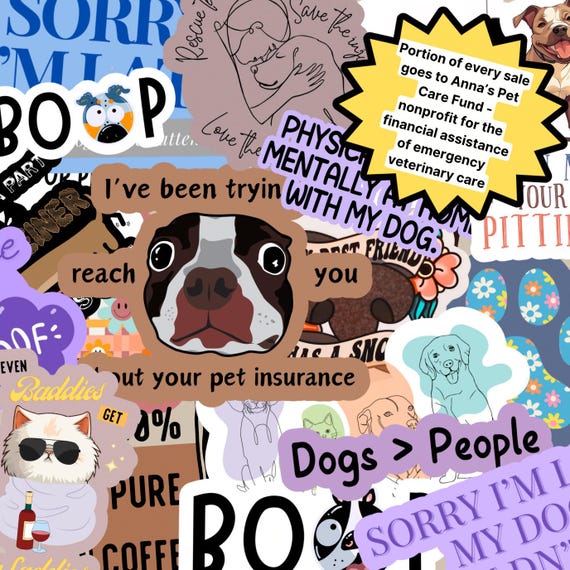 Funny Dog Stickers: Waterproof Sarcastic Pet Lover Decals