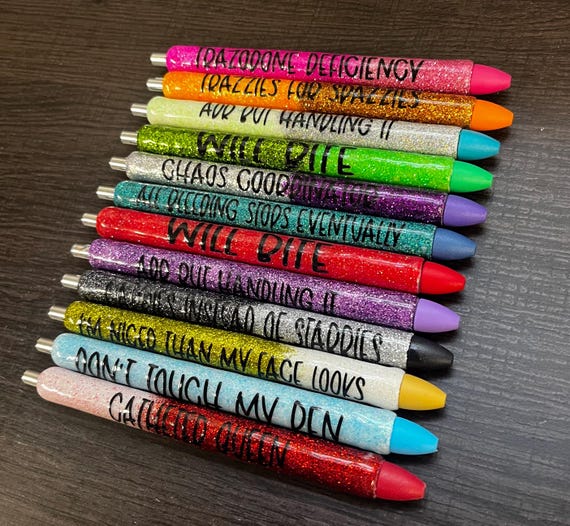 Custom Glitter Veterinary Pen, Epoxy Resin Inkjoy Gel Pen, Vet Tech Gift, Refillable Personalizable
