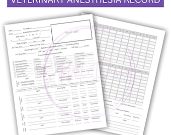 Controleblad anesthesie dierenarts: pdf aanpasbaar operatieverslag