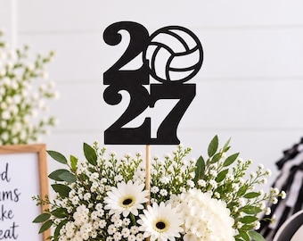 2027 Volleyball Centerpiece Picks - Class of 2027 Graduation Party Decor, College Graduation, Volleyball Party, Volleyball Team