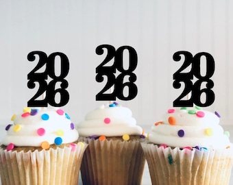 Graduation Cupcake Toppers, Class of 2026, Graduation Party, Dessert Table, food Picks, College Graduation, 2026 Graduation