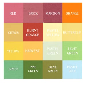 a poster with different colors of paint