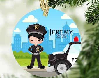 Police Officer Personalized Christmas Ornament - Police Ornament, First Responder, Cop Ornament, Keepsake Ornament