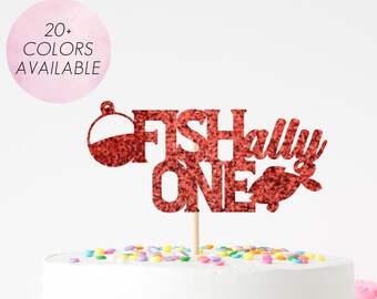 O Fish ally One Cake Topper - Fishing Birthday Party, Fish Theme First Birthday, Fishing Party, Big One Birthday