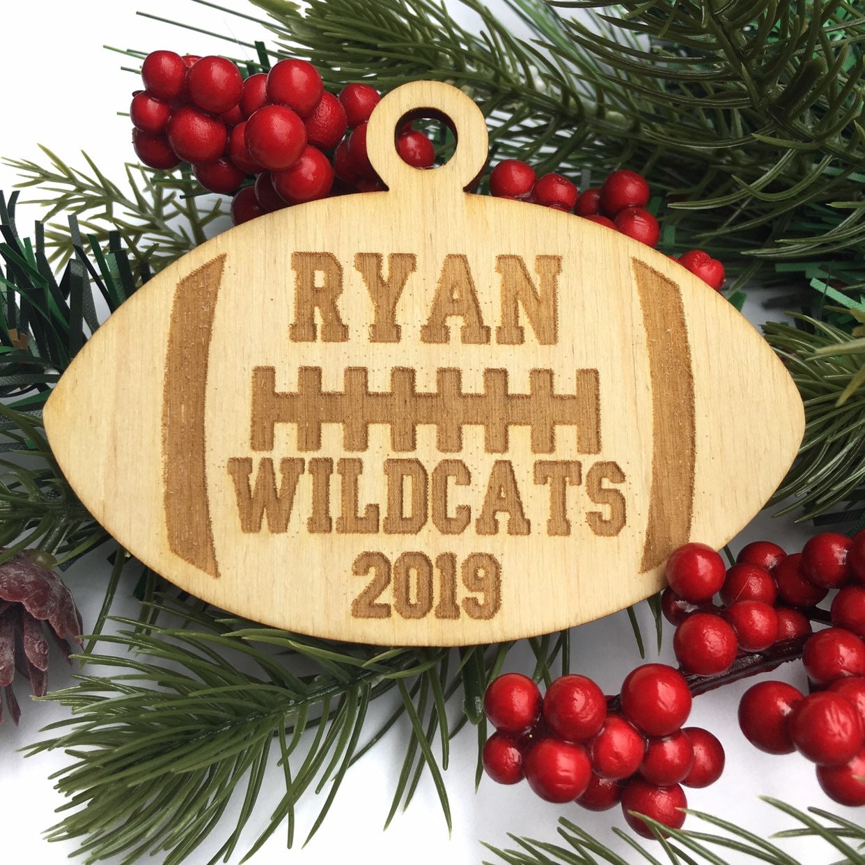 Football christmas ornament deals