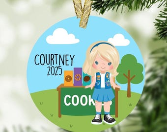 Personalized Scout Ornament, Daisy Ornament , Girl Club Christmas Ornament, Troop Scout Leader Gifts, Camping Keepsake