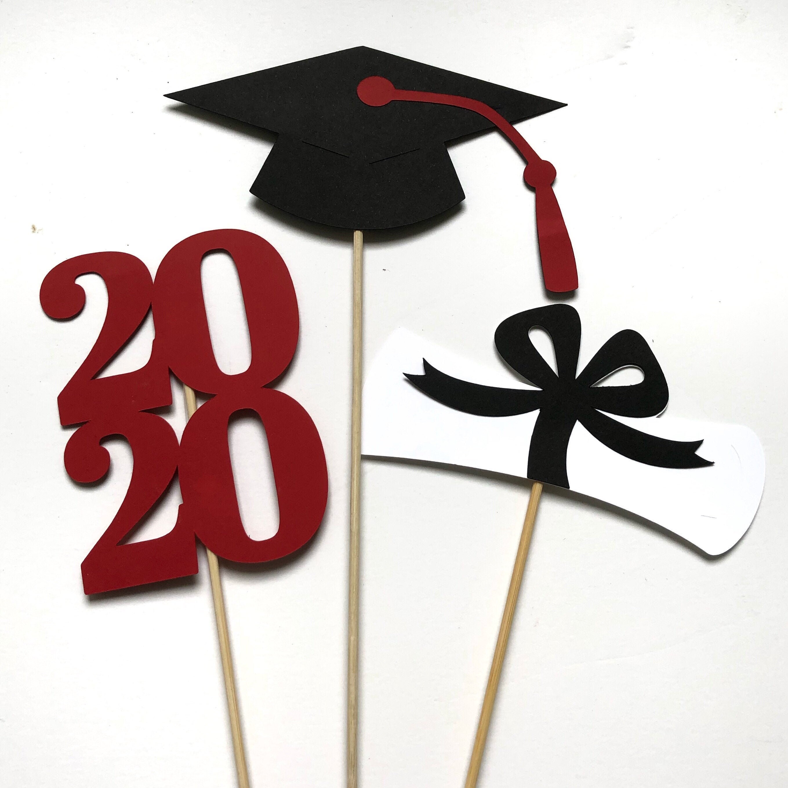 Graduation Party Centerpiece Picks 3 Piece Table Decorations Etsy Graduation Party Centerpiece Picks 3 Piece Table Decorations Etsy