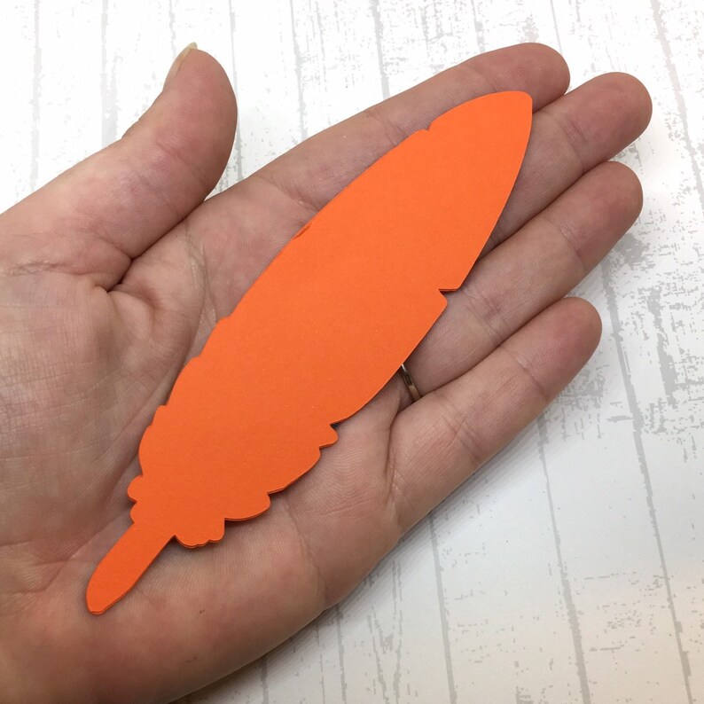 Paper Die Cut Feathers 5 Thanksgiving Table Place Etsy