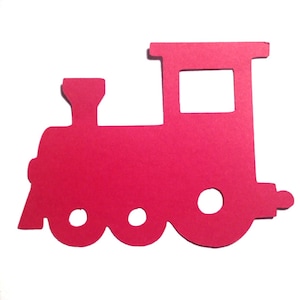 Train Paper Die Cut - 5&quot; Baby Shower, Place Cards, Train Theme,  Birthday Party, Name Tag