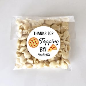 Pizza Birthday Stickers, Pizza Theme, Pizza Favors, Gift Tags, Pizza Party, Party Decor, Thank You Pizza Labels, Cooking Pizza Party