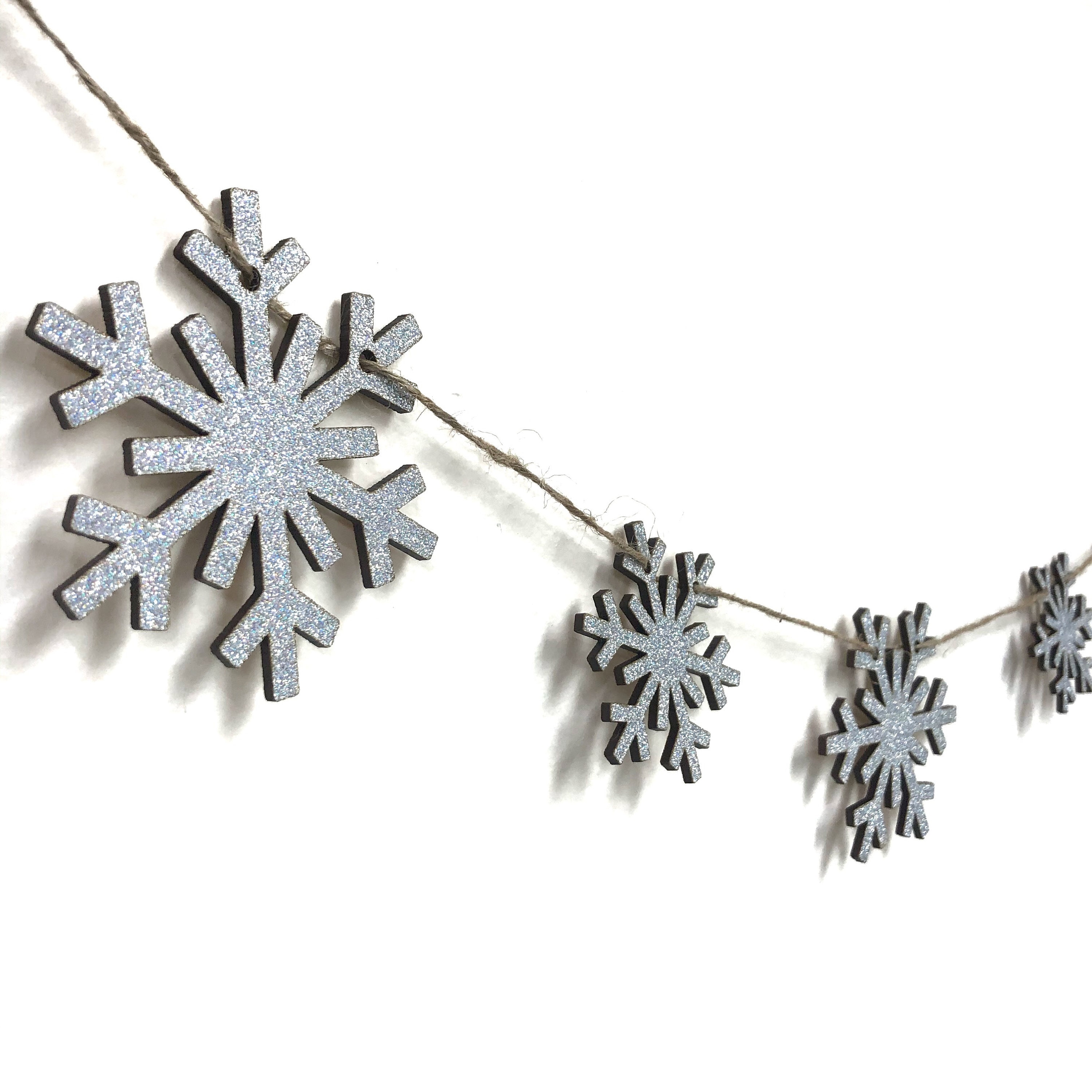 3 Pieces Snowflake Winter Wonderland Banner Snowflake Paper Garland  Snowflake Ha