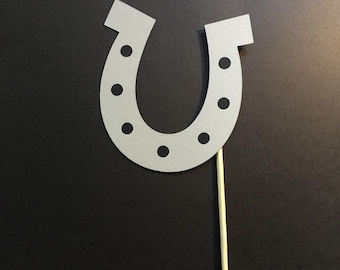 Horseshoe Centerpiece Picks - Western Theme, Birthday Party, Table Decorations, Lucky One, Cowboy Party, Cowgirl Party