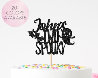 Custom Two Spooky Cake Topper, Halloween 2nd Birthday Cake Topper, Halloween 2nd Birthday Party Decorations,