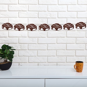 Cinnamon Roll Garland, Cinnamon Themed Party Decor, Gingerbread Party, Bakery Party Decor, Baking Birthday Party