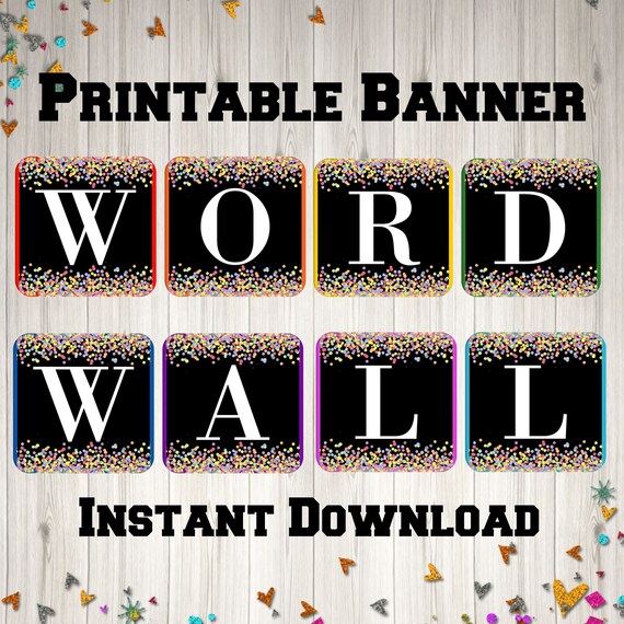 Printable Word Wall Classroom Banner Instant Digital Etsy printable-word-wall-classroom-banner-instant-digital-etsy