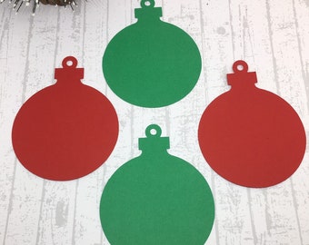 Paper Christmas Ornaments  3.25" - Giving Tree Tags - Wish Tree Gift Cards, Christmas Name Tags, Holiday Place Cards
